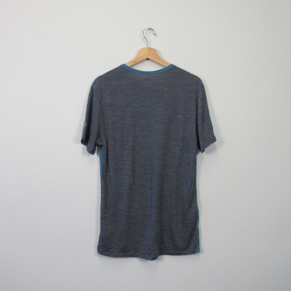Icebreaker Merino Cool Lite T-Shirt Men M Blue Wool Short Sleeve Base Layer 132 - Picture 2 of 10